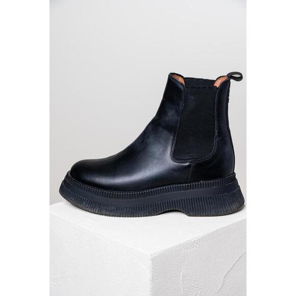 Ganni Black Chunky Creeper Boots - Picture 3 of 7